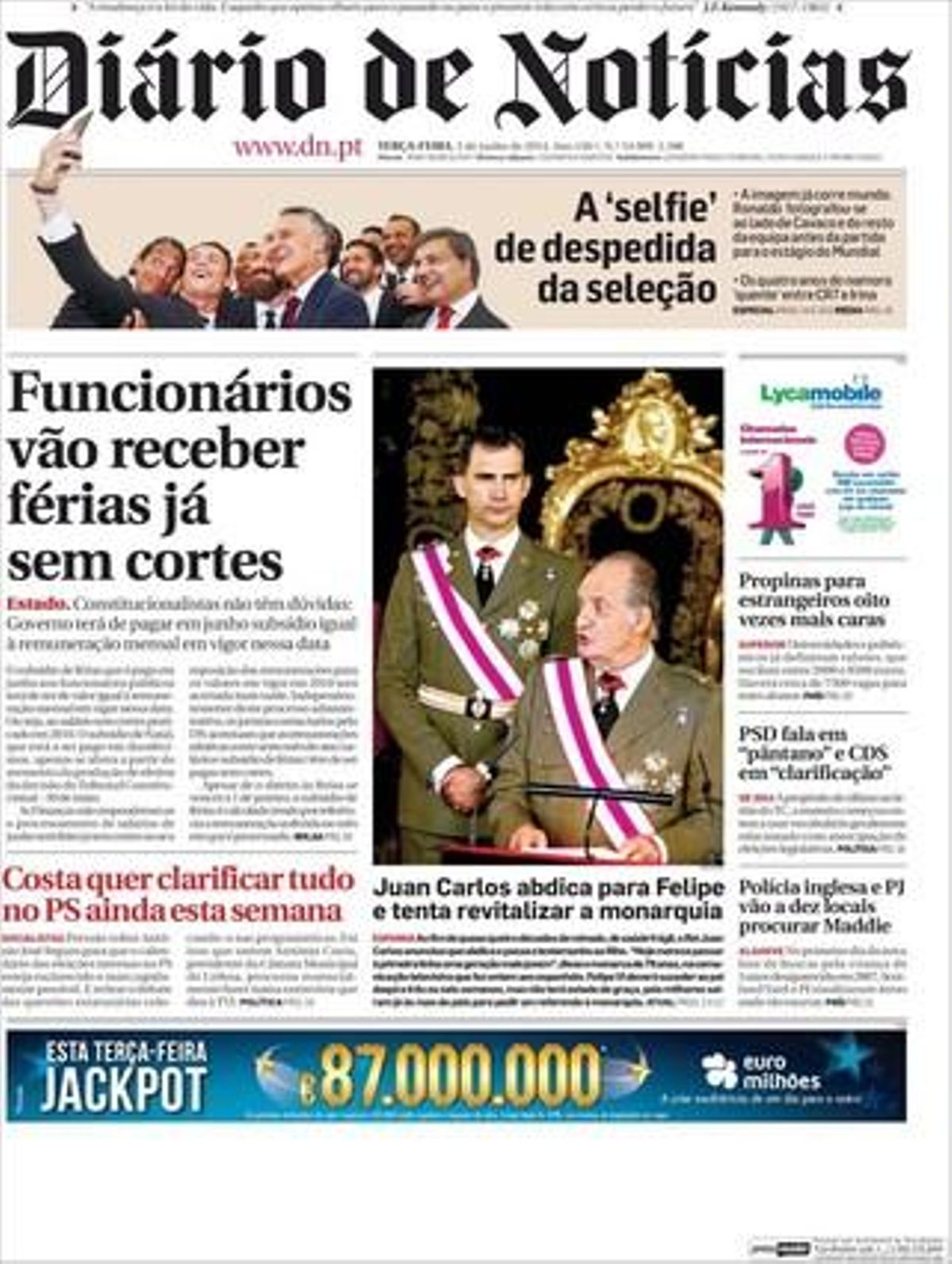 ’Diário de Notícias’ de Portugal.