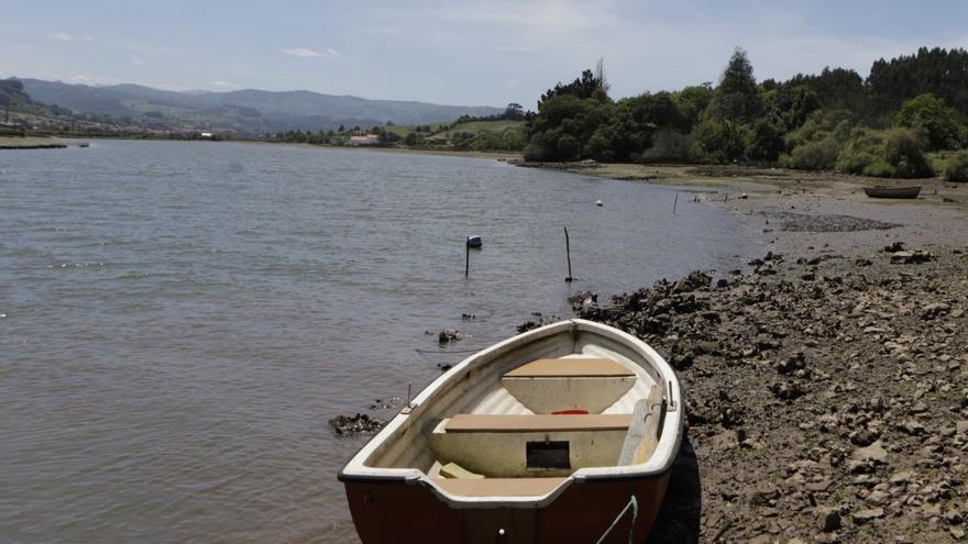 Una barca en la orilla de la ría de Villaviciosa. | Fernando Rodríguez