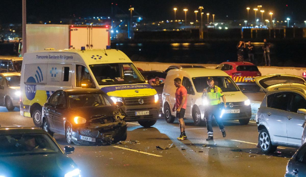 Accidente en la avenida Marítima de la capital grancanaria.