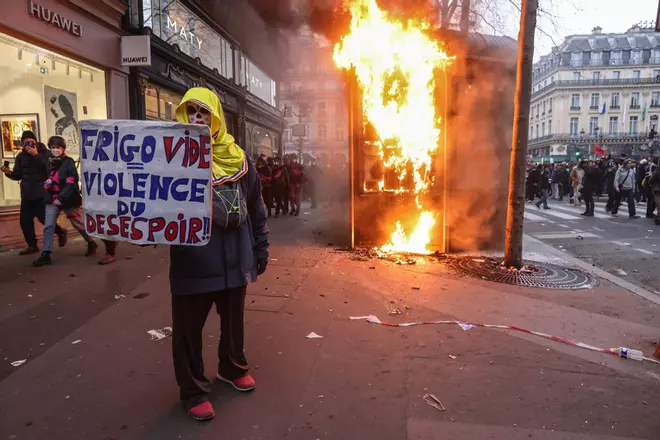 Las imágenes de la novena jornada de huelga en Francia contra la reforma de las pensiones