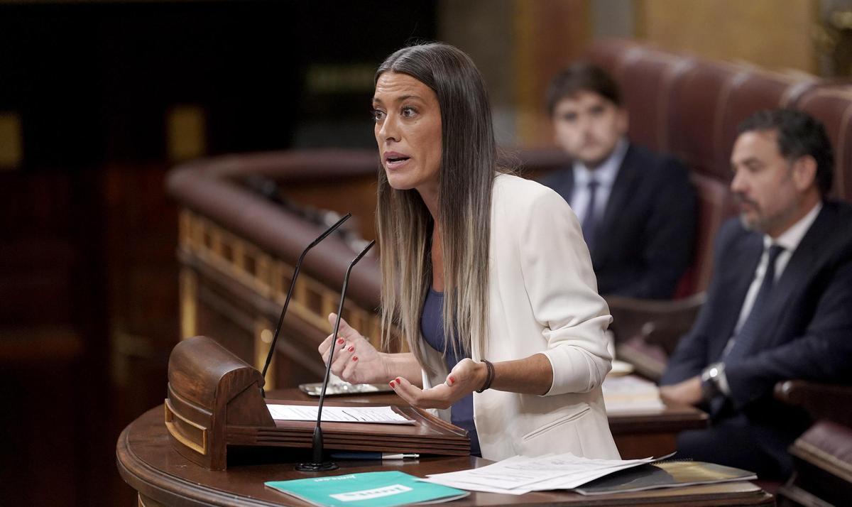 Miriam Nogueras, Junts. Pleno extraordinario para la votación de los decretos sobre vivienda, en el Congreso de los Diputados