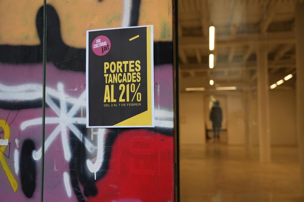 Un equipament cultural tancat durant la setmana de vaga de les galeries d'art.