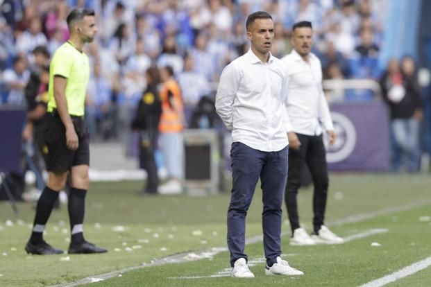Borja Jiménez, durante el partido entre el Deportivo y el Albacete. / EFE