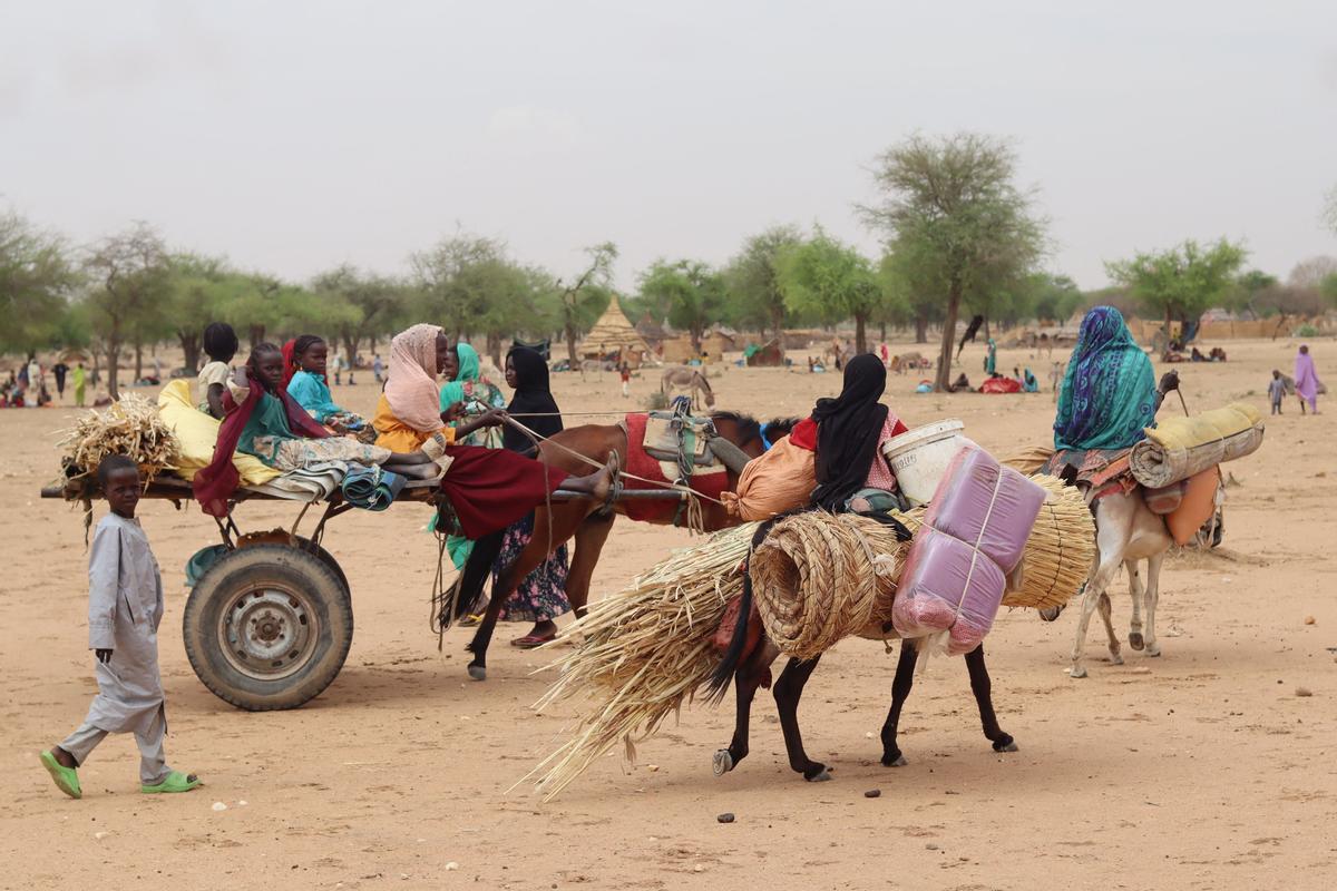 Éxodo de refugiados sudaneses hacia El Chad