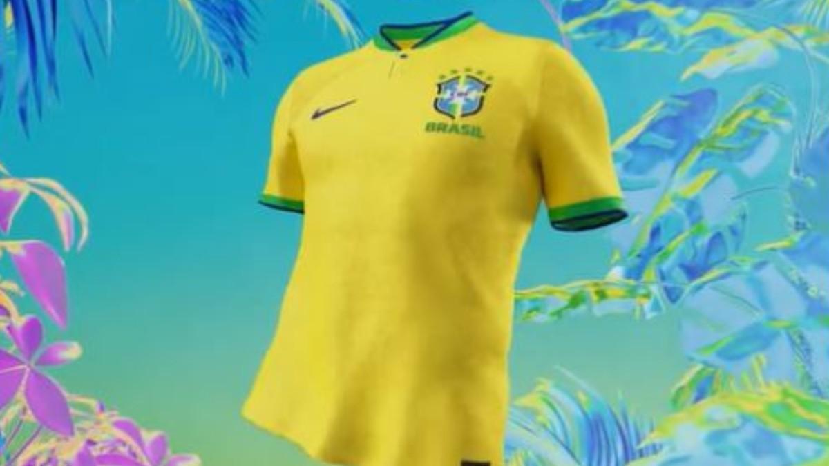 La camiseta de la selección brasileña para el Mundial de Catar 2022