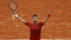 Djokovic celebra su victoria