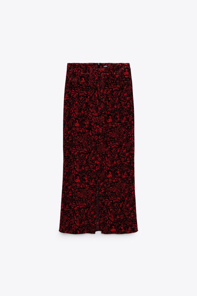 Falda 'animal print' de Zara