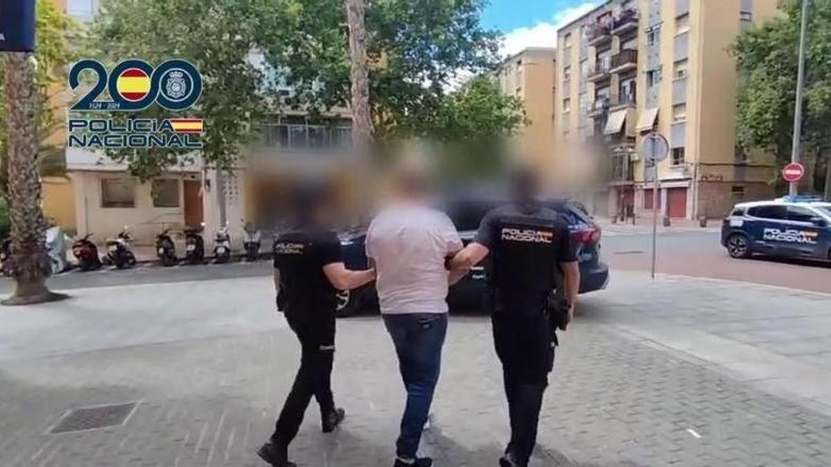 El momento de la detención.