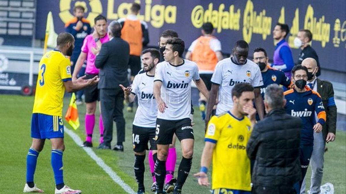 Diakhaby, en el partido ante el Cádiz.