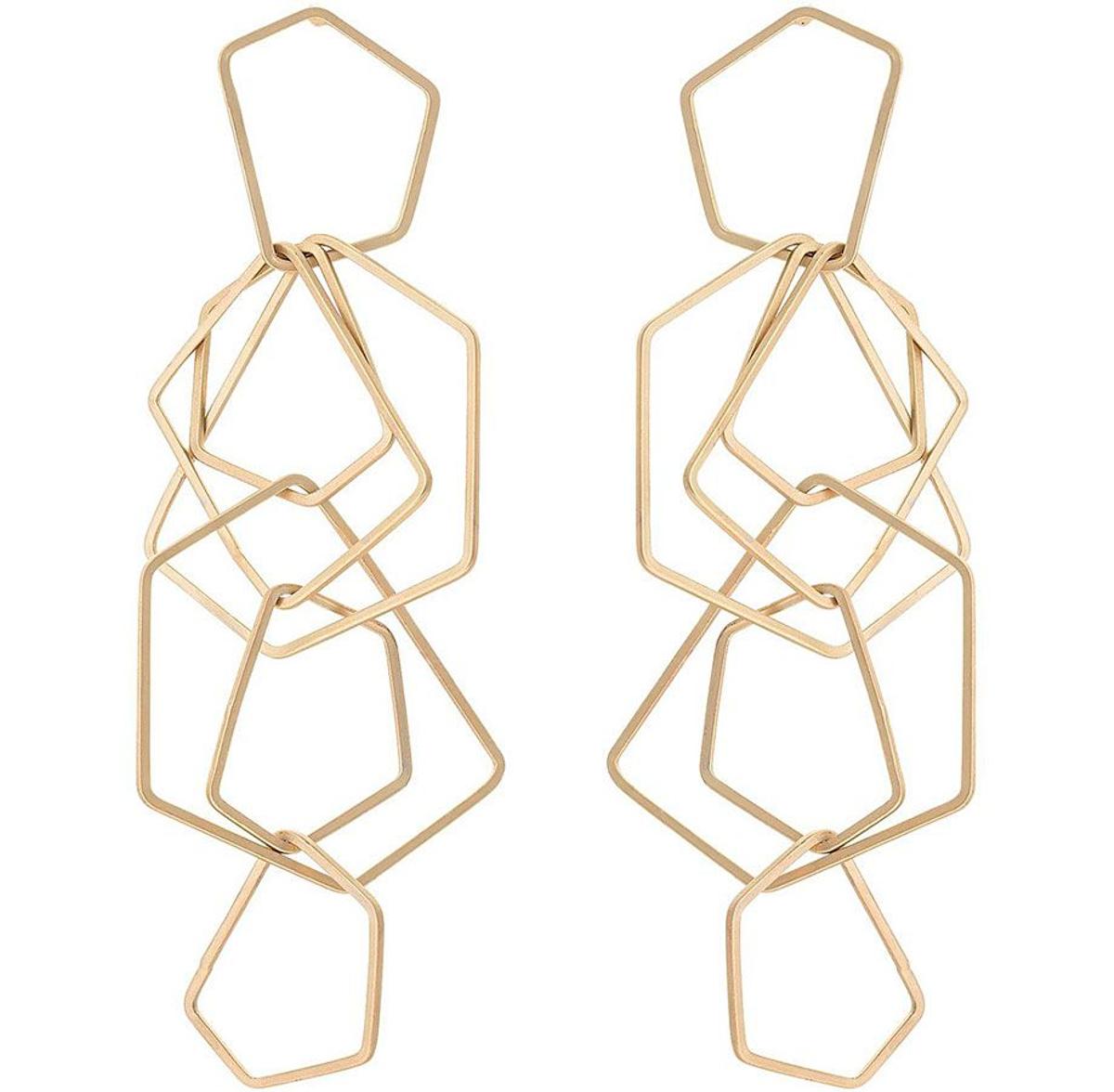 Long earrings: enredo geométrico