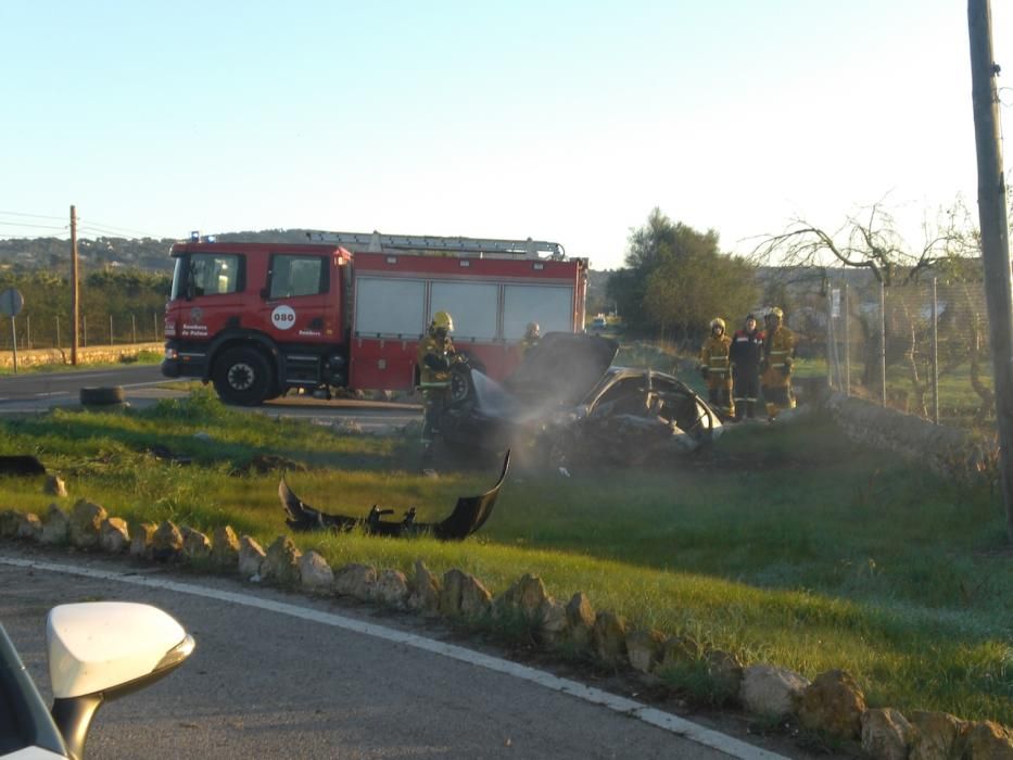 Accidente en la carretera vieja de Sineu