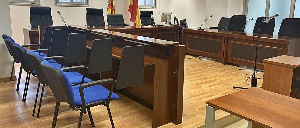 Sala de vista donde arranca el martes el juicio por el PGOU de Alicante.