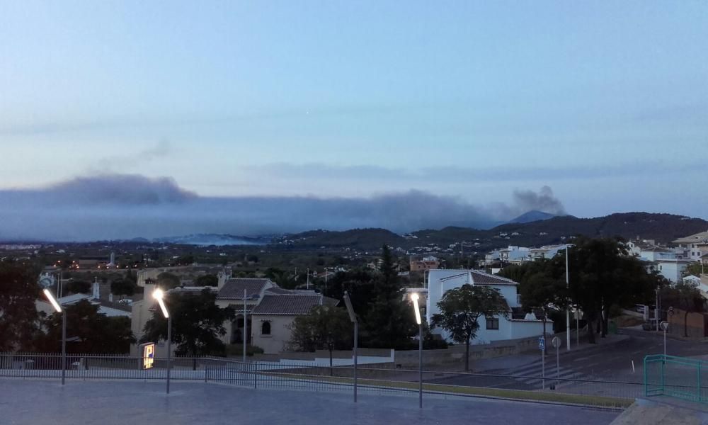 Así amanecía Xàbia tras una noche infernal