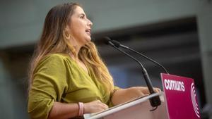 La coordinadora de los Comuns y vicepresidenta de la Diputación de Barcelona, Candela López.