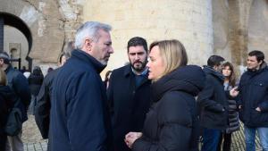 Azcón, Alegría y Nolasco, en el minuto de silencio por las víctimas de la tragedia ferroviaria de Adamuz.