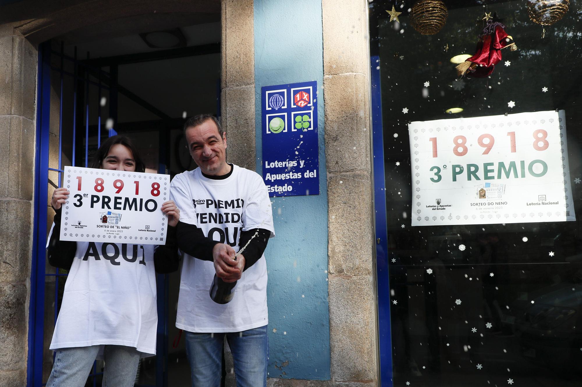 La alegría del sorteo del Niño en Galicia