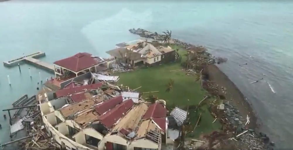 Devastación al paso del huracán Irma