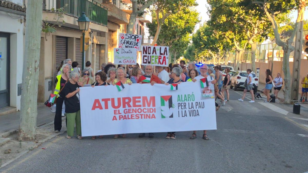 La marcha de Alaró a favor de Palestina.