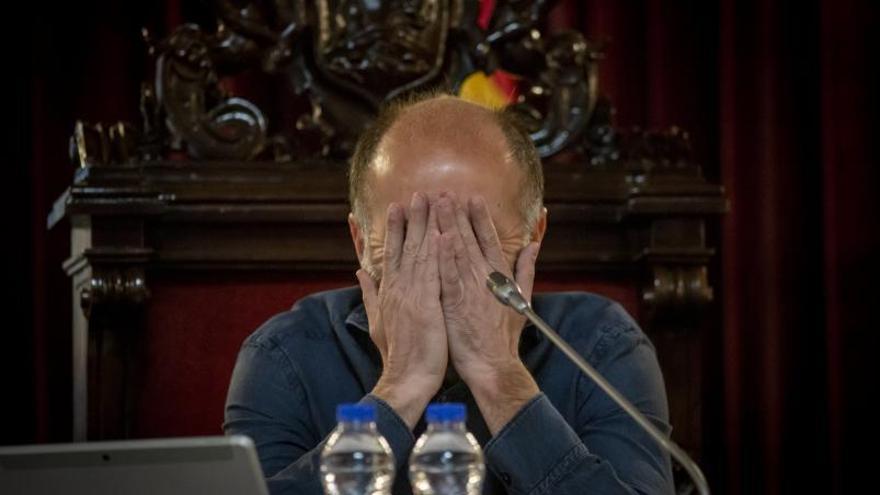 El alcalde de Ourense, Gonzalo Pérez Jácome, durante el pleno.