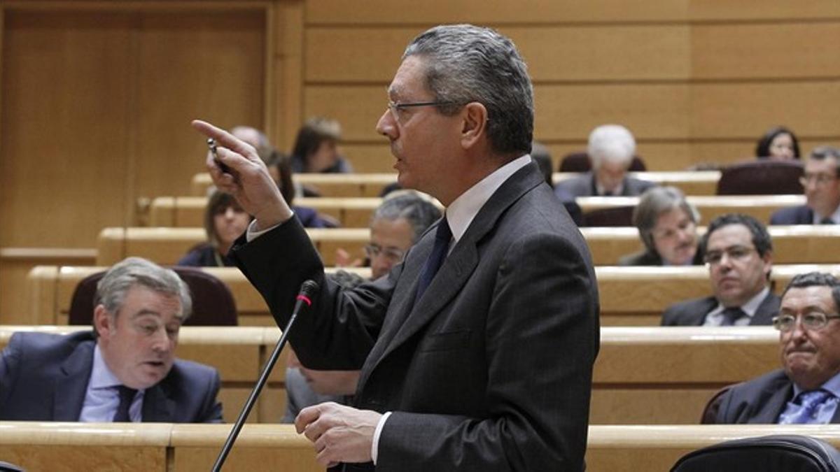 Alberto Ruiz-Gallardón, en el Senado.