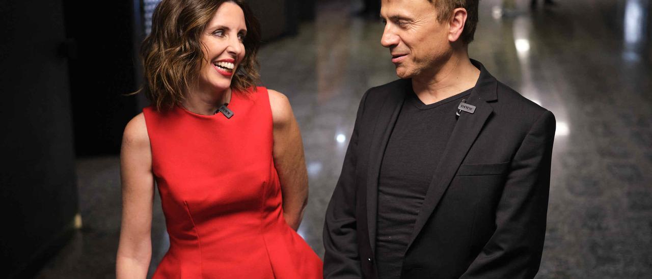 Marta González de Vega y José Mota, durante el preestreno de la película en Tenerife.