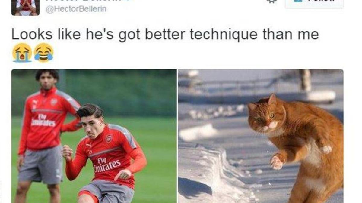 Bellerín lanzó una divertida fotografía a través de Twitter.