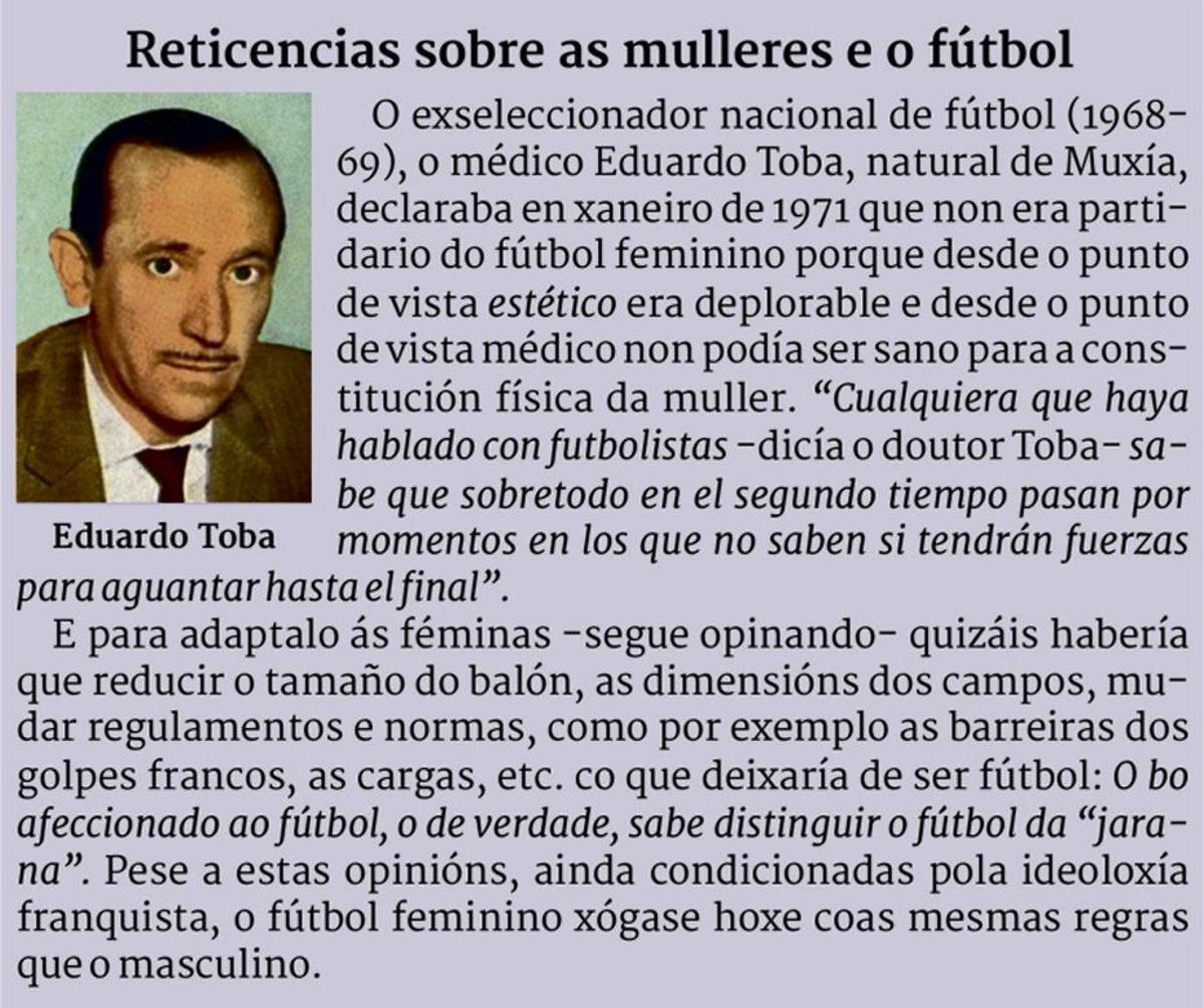 Reticencias sobre a muller no fútbol. | ARQUIVO DO AUTOR