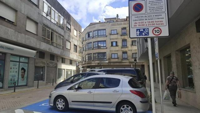 Área de delimitación de la zona azul de Tui. | J.B.