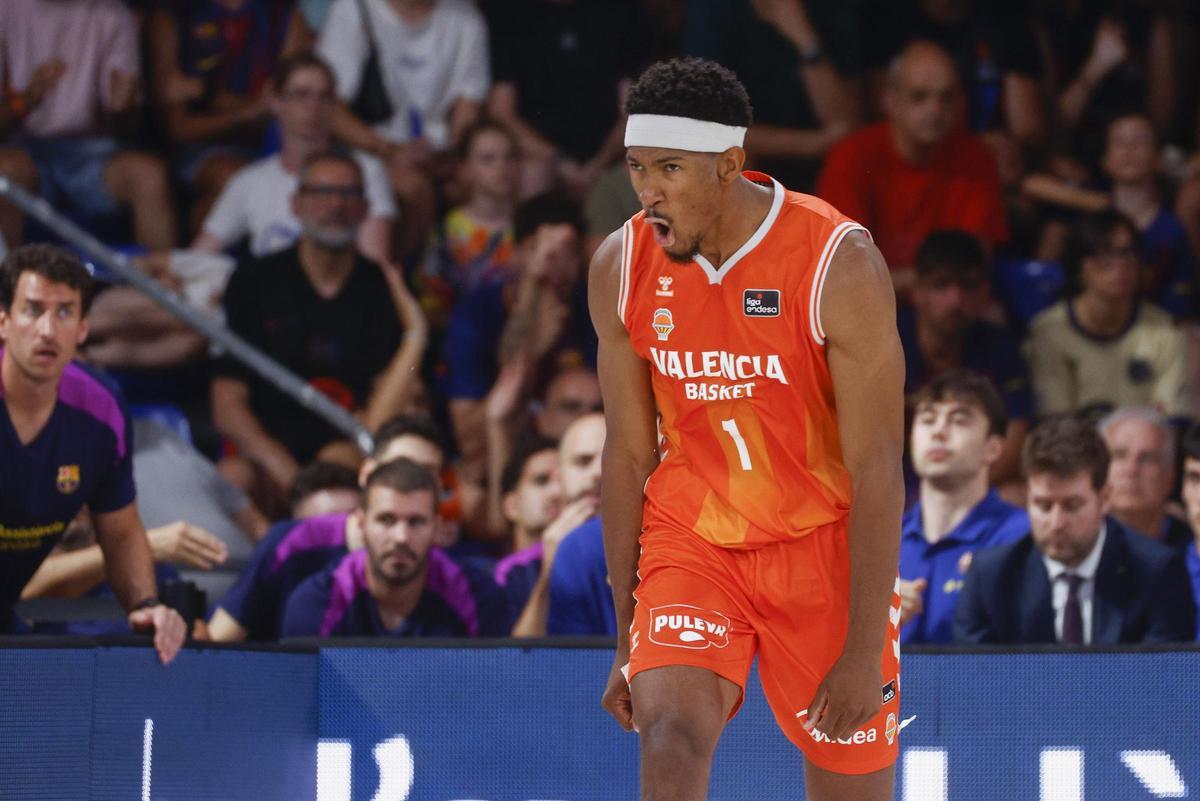 Kameron Taylor, campeón de Liga con el Valencia Basket.