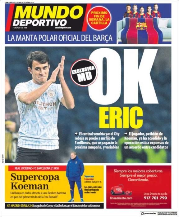 Portada MUNDO DEPORTIVO miércoles 13 enero 2021