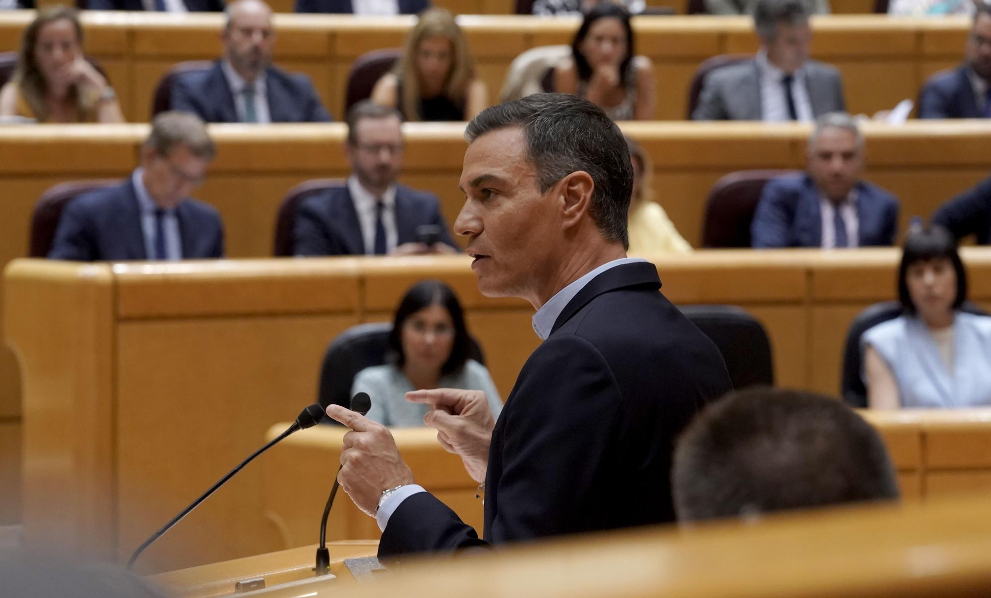 Comparecencia del Presidente del Gobierno, Pedro Sánchez, ante el Pleno del Senado.