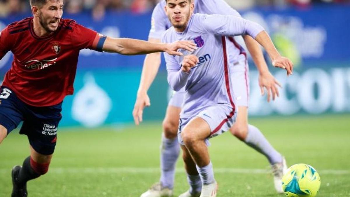 Abde jugando contra Osasuna.