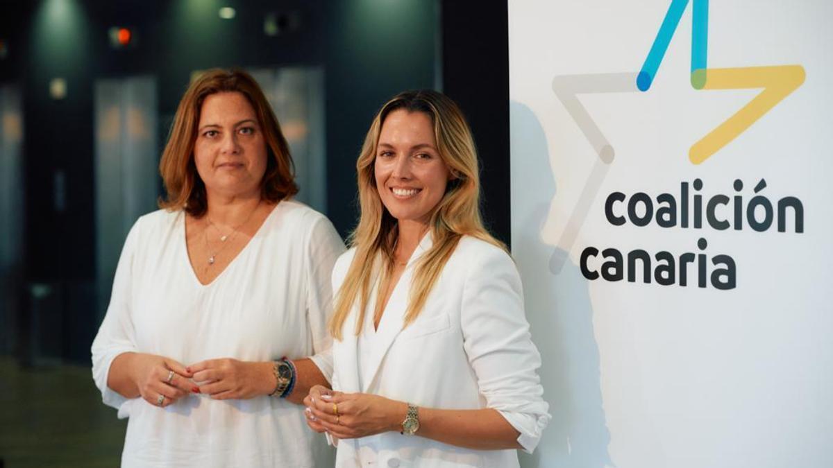María Fernández y Beatriz Calzada, candidatas de CC de Gran Canaria al Congreso y al Senado
