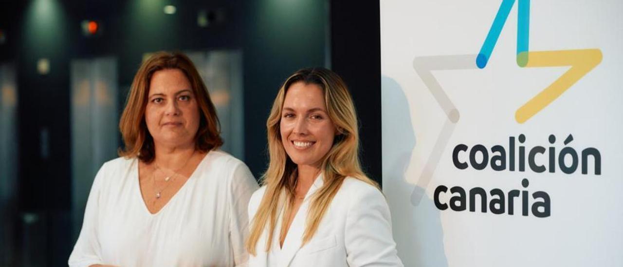 María Fernández y Beatriz Calzada, candidatas de CC de Gran Canaria al Congreso y al Senado