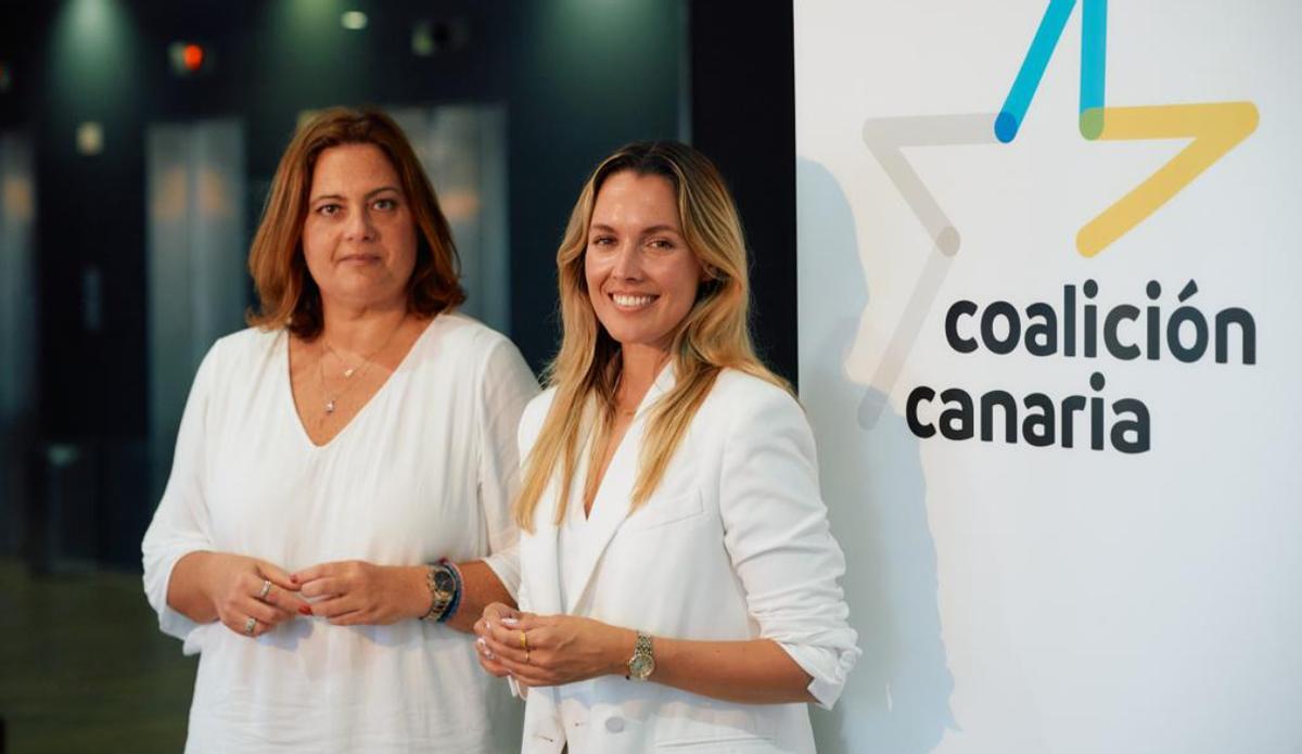 María Fernández y Beatriz Calzada, candidatas de CC de Gran Canaria al Congreso y al Senado
