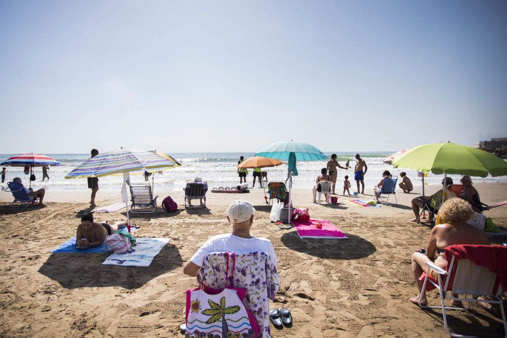 Veraneantes y visitantes en las playas de l'Horta.