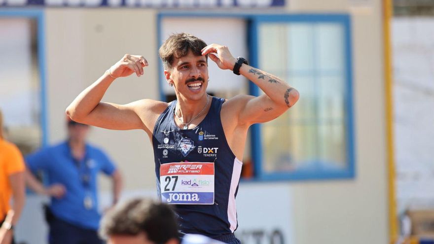 David Delgado, en una competición con el Tenerife CajaCanarias.