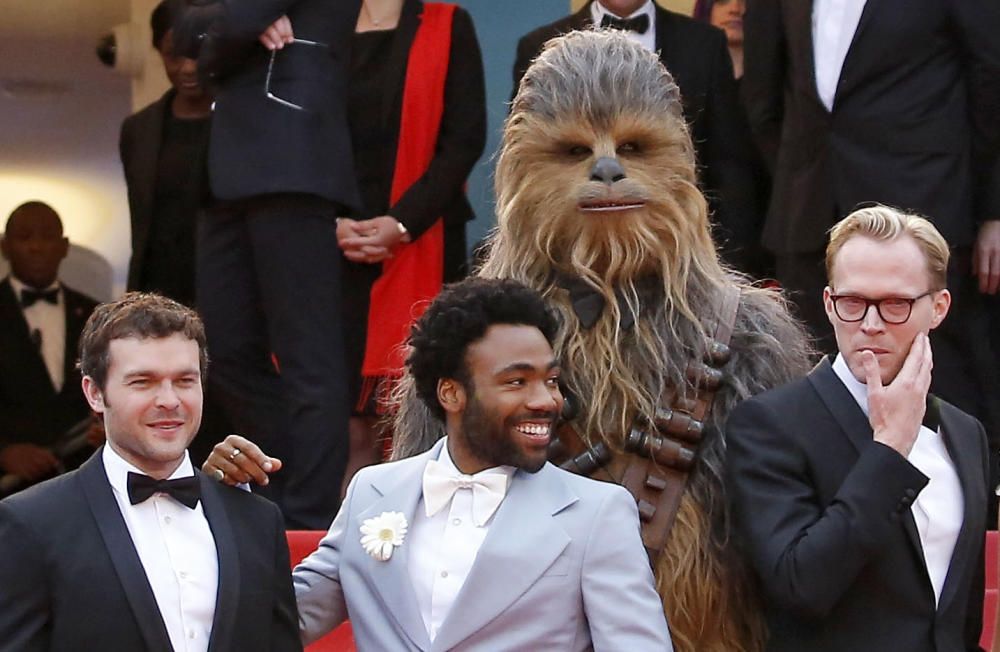 La alfombra roja de Cannes en la presentación de ''Solo: A Star Wars Story''