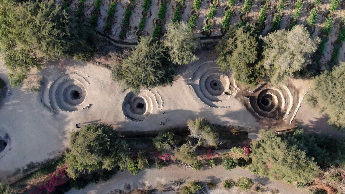 Alñgunos de los famosos geoglifos de Nazca.