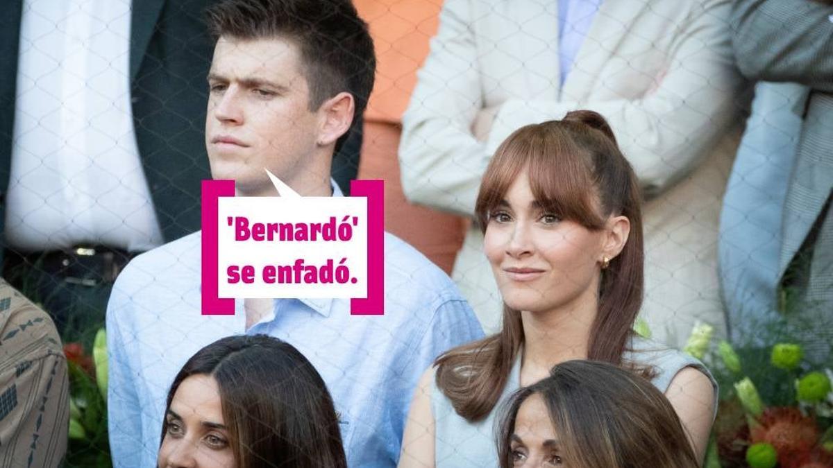 Miguel Bernardeau y Aitana en un partido de tenis