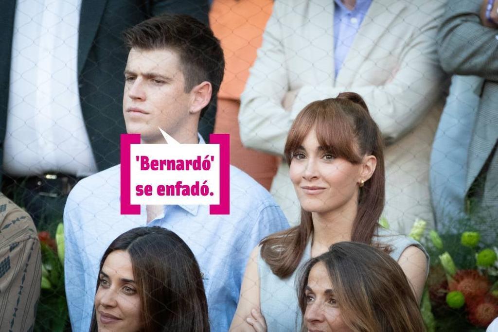 Miguel Bernardeau y Aitana en un partido de tenis