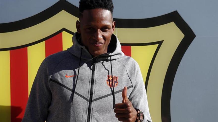 Yerri Mina ya ejerce como jugador blaugrana