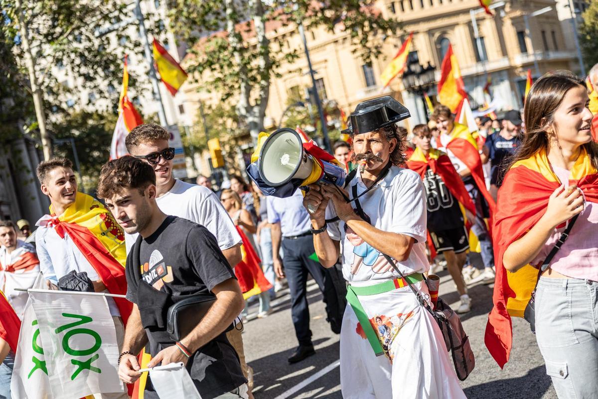 Manifestación por el 12-O en Barcelona