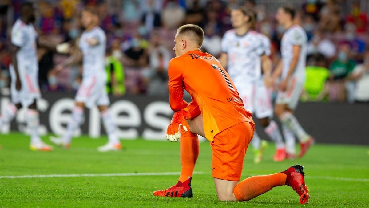 Bayern Múnich - FC Barcelona: La monumental cantada de Ter Stegen en el gol de Sané