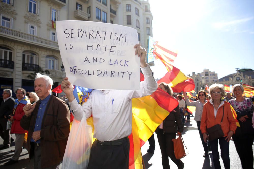 Manifiestación en València contra los 'països catalans'