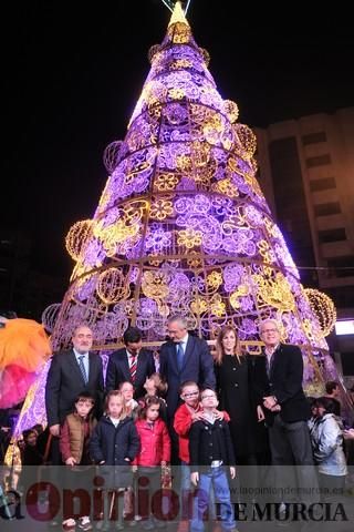 Encendido del árbol de Navidad en El Corte Inglés de Murcia