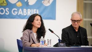 Patricia Ramírez, madre de Gabriel Cruz, ofrece una rueda de prensa bajo el lema Nuestros peces no se venden, a 11 de mayo de 2024 en Almería (Andalucía, España).