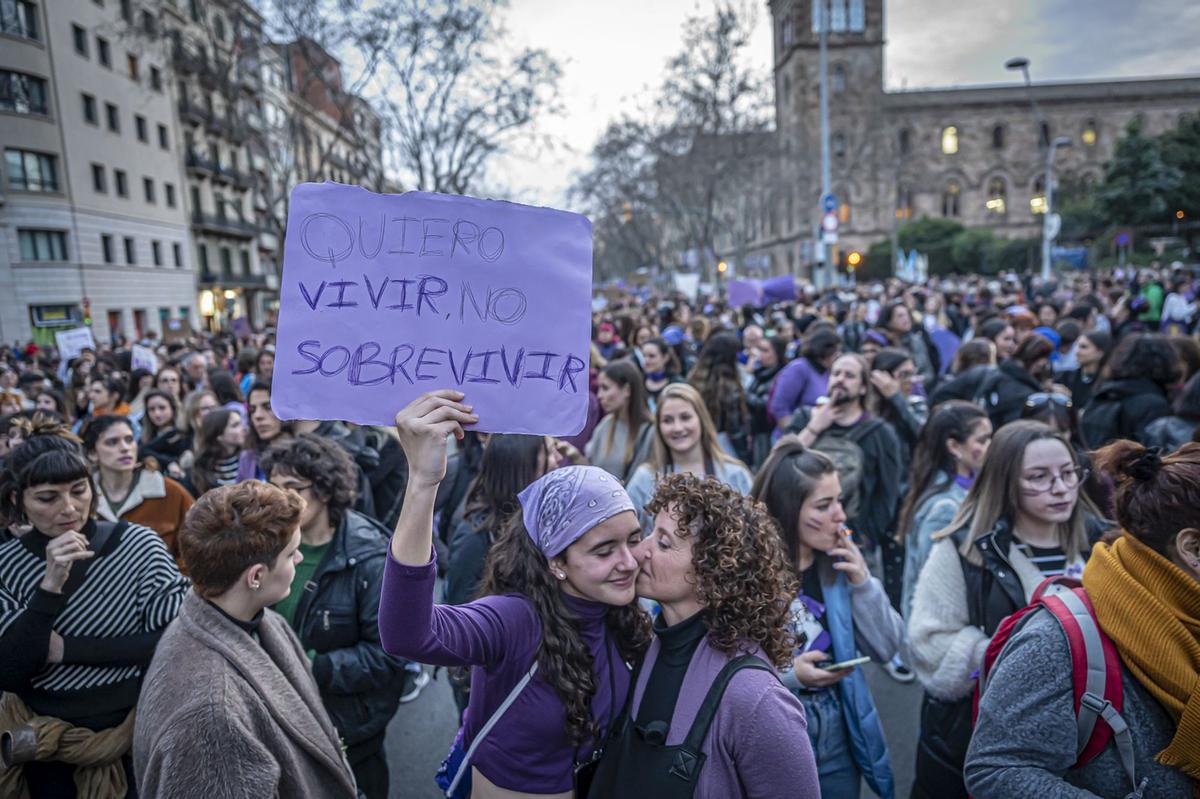 Manifestación del 8M en Barcelona