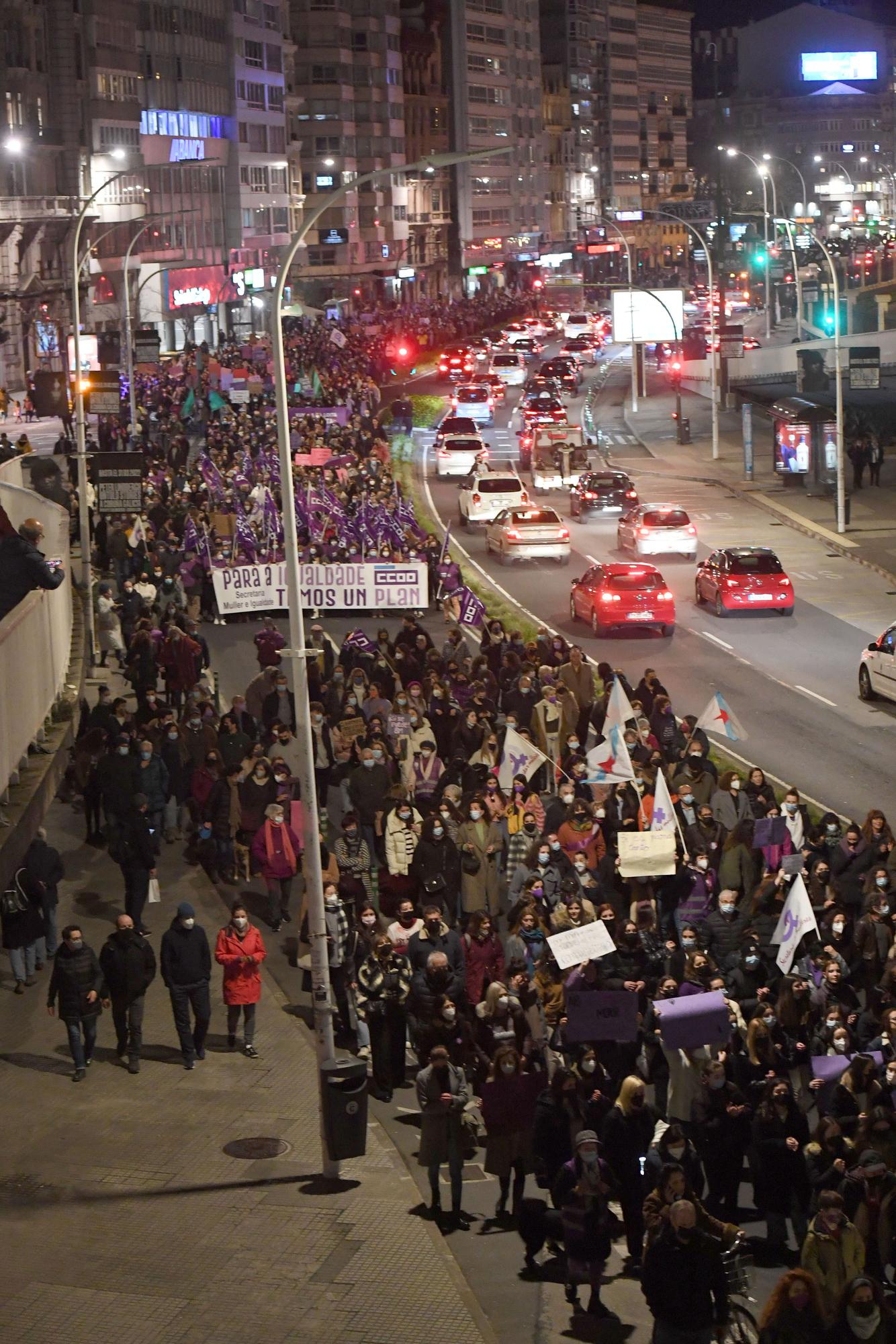 8M en A Coruña | Una marea violeta para reivindicar la igualdad