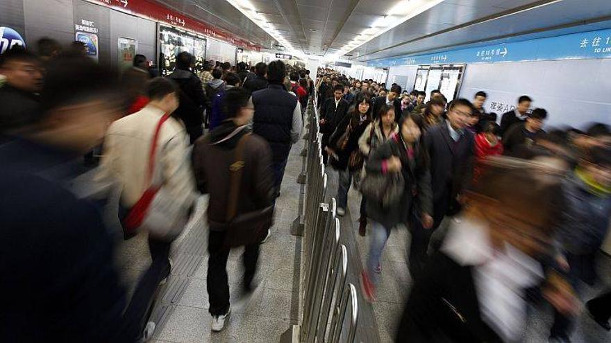 El metro de Pekín, el más saturado del mundo